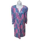 Lilly Pulitzer Womens Dress 3/4 Sleeve Size M Pineapple Borealis Marlie Barbie