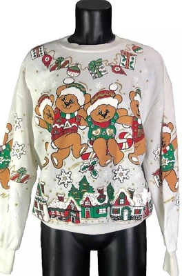 Suéter de Navidad Cascanueces Vintage Para Mujer Talla XL Osos de Peluche Casas Nuevo con Etiquetas Foto 1 de 4