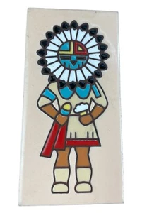 Sun Kachina Italian Ceramic Tile Hopi Indian Trivet - Picture 1 of 7