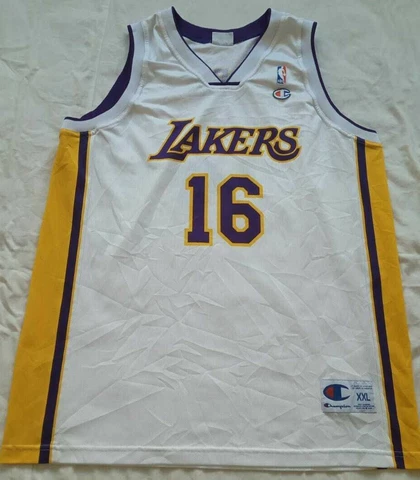 Pau gasol 16 los angeles lakers nba basketball jersey champion the Europe  2XL Cover