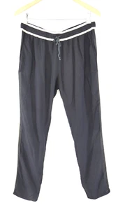 Swildens Trousers Jogger Pants Black Lightweight White Side Stripes Size M - Picture 1 of 11
