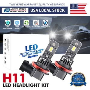 H11 LED Headlight Conversion super bright white combo kit Low beam bulb with Fan - Picture 1 of 14