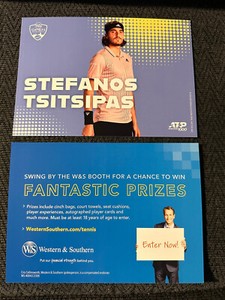 Stefanos Tsitsipas 5 X 7 Picture Card TENNIS 2023 Western & Southern Open ATPWTA