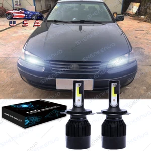 Para Toyota Camry 1997-1999 haz alto/bajo 2X H4 faros LED 6000K blanco - Imagen 1 de 12