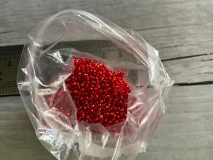49g silver lined red colour seed beads , size 11/0 for craft sewing embroidery - Picture 1 of 5