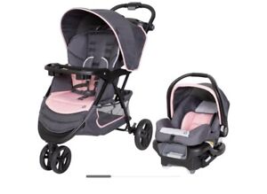 New stroller and car seat babytrend ez ride $145 black and pink 