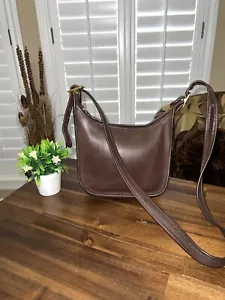 Borsa a tracolla Coach 9950 Janice Legacy vintage in pelle marrone - Foto 1 di 10
