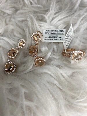 Womens sterling silver jewelry sets | Ring and Earrings Set | Gifts For Woman - Image 1 of 4