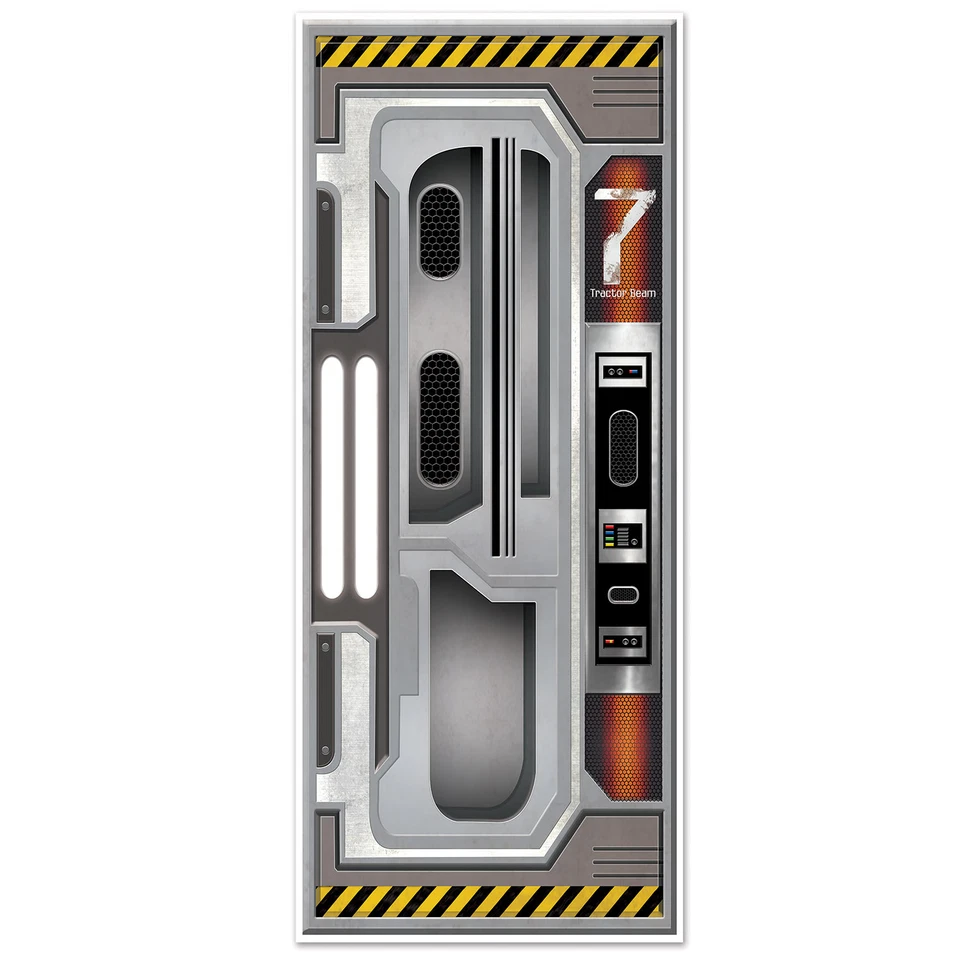 SPACESHIP DOOR COVER / WALL POSTER - PARTY DECORATION - Image 1 of 1