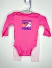 Carters Cute Dinosaur 2 Pc Set Baby Girls Size 3 Months Pink One Piece & Pants