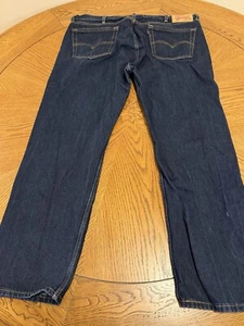 Levis Herren 505 Regular Fit Blau Jeans Größe 40x30 Dark Wash Baumwolle Denim Hose - Bild 1 von 4