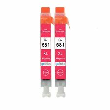 2 Magenta Ink Cartridges C-581 for Canon PIXMA TR7550, TS6251, TS8152, TS8351