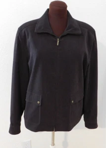 Talbots Damengröße 16 Reißverschluss vorne Mikrofaser Jacke braun gefüttert Stretch klassisch - Bild 1 von 10