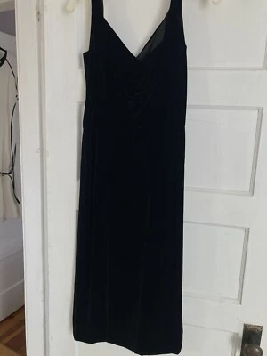 Vestido de Terciopelo Negro Raro Heinemann & Ostwald Den Haag Rotterdam De Colección Talla 40 (8) Foto 1 de 4