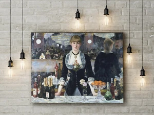 Edouard Manet: Bar at the Folies-Bergère. Fine Art Canvas - Picture 1 of 2