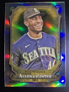 2024 Topps Allen & Ginter refractor cromado #1 Julio Rodríguez - Seattle Mariners - Imagen 1 de 2