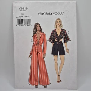 Vogue Patterns V9319 Womens Size 14-22 Top Shorts Pants Sewing Pattern UNCUT - Picture 1 of 6