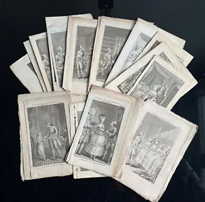 Lot de 25 Gravures XVIII et XIX de BINET / Restif de la Bretonne - 13x8cm - Zdjęcie 1 z 1