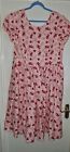 Bnwt Collectif Demira Cupid Swing Dress Size 22 Cute Pink Hearts Print Pockets