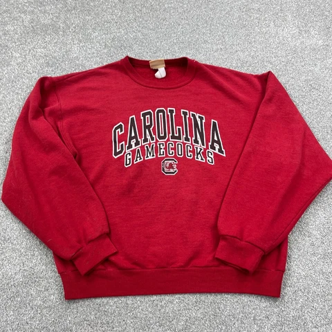Vintage South Carolina Gamecocks Sweatshirt Men Large Red Sweater Crew Neck USA Cover