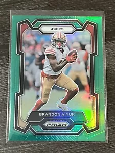 2023 Panini Prizm Brandon Aiyuk Green Prizm #265 San Francisco 49ers - Picture 1 of 2
