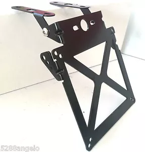 PORTA TARGA REGOLABILE RECLINABILE MOTO SUZUKI GSX R 750 2005 NUOVI RINFORZATI. - Foto 1 di 1