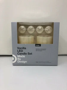 Made By Design 6tlg Flammenlos Vanille Duft LED Stumpen Teelicht Kerzen Set Creme - Bild 1 von 7