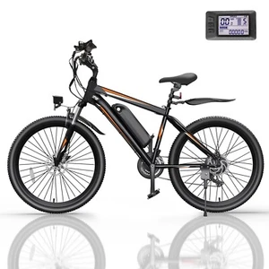 26in Electric Bike for Adults 500W Ebike w/48V Battery 21-Speed Mountain Bicycle - Picture 1 of 57
