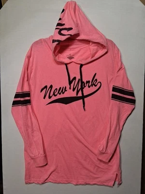 Women's Bobbie Brook Hooded Shirt Size 1x Pink Long Sleeve New York - Image 1 of 4