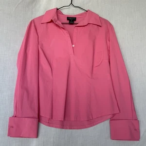 Capture EZIBUY Pink Popover Blouse – Size 12 – Cotton Stretch - Picture 1 of 5