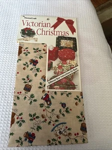 VTG - HC130 HomeCraft Victorian Christmas Cotton Fabric 14.5”x36” New - Picture 1 of 5