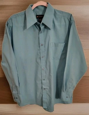 UMO LORENZO Men's Shirt Size 16-16.5 34-35 Button Blue Long Sleeve - Image 1 of 4