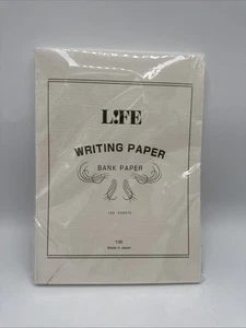 LIFE Writing Paper Bank Paper  Graph Paper T35 Made in Japan New 100 Sheets - Picture 1 of 2