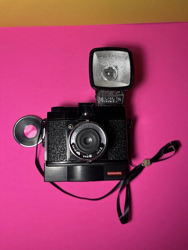 Diana F+ Instax Mini Black edition W/ Wide Angle & Close Up Lens TESTED WORKS - Image 1 of 4