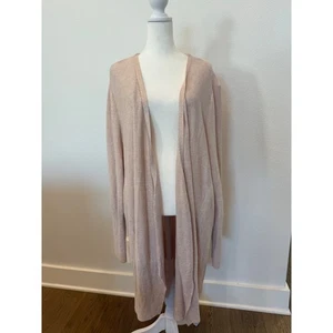 NIC+ZOE Womens Cardigan Long Sleeve Open Front Duster Lightweight Pink Size 1XL - Picture 1 of 7