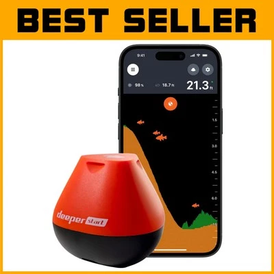 Night Fishing Ready: Portable Fish Finder with Smart Technology and 50m Depth - Image 1 of 4