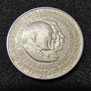 S Washington Carver 1954 Silver Comm. Medio dólar 50C - San Francisco - XF-AU - Imagen 1 de 16