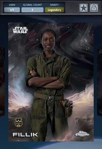 Star Wars Card Trader Topps Chrome Mustafar Lava Fillik 10cc Legendary Digital - Picture 1 of 2