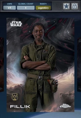 Star Wars Card Trader Topps Chrome Mustafar Lava Fillik 10cc Legendary Digital - Image 1 of 2