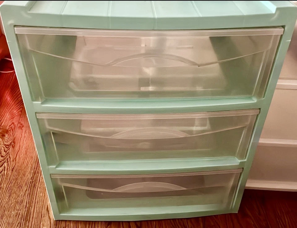 NEW Mainstays 3 Drawer Wide Cart with Wheels Storage Organizer - Image 1 of 1