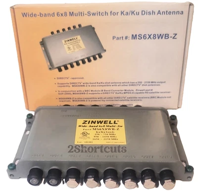 New Zinwell Directv Satellite wideband 6X8 Multiswitch KA/KU  MS6x8WB-Z  - Image 1 of 4