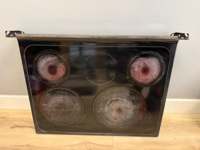 通用电气炉灶系列主玻璃上衣黑色零件# WB62T10441 — 第 1/2 张图片