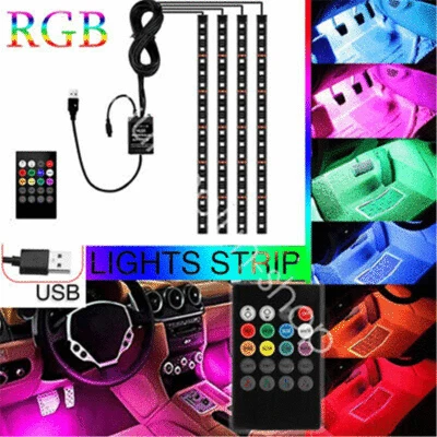 USB RGB Music Control Car Truck LED Interior happy Light for Chevrolet Ford GMC - Image 1 of 4