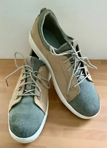 Timberland Men's Beige Grey Suede/fabric Vented Casual Lace Up Shoes UK 8 EU 42 - Picture 1 of 24