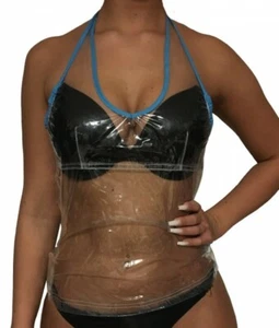 Discontinued Model Super Soft PVC Top Susi Sexy Bustier Blouse - Clear - Picture 1 of 1