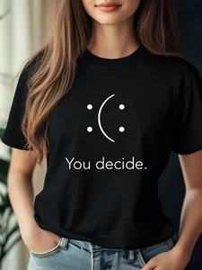 Be Happy or Not" Graphic Tee for Women - Soft - Picture 1 of 12