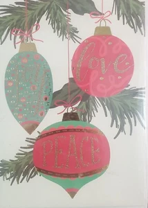 Cartoline natalizie natalizie grafiche in scatola confezione 15 pezzi con buste pace amore gioia - Foto 1 di 4