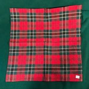 Set 5 Red Green Tartan Plaid 100% Cotton 16” napkins - Picture 1 of 3
