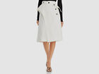 $550 3.1 Phillip Lim Women's White Asymmetric A-Line Skirt Size 6