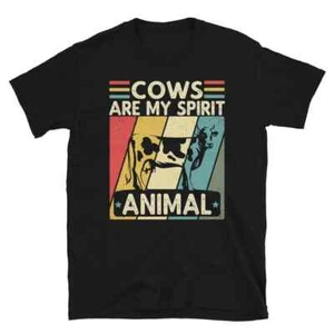 Cow T Shirt, Funny Cow Gifts, Cows Are My Spirit Animal, Cute Cow Tee, Dairy Far - Picture 1 of 4